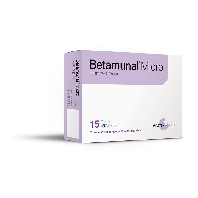 Anatek Health Betamunal Micro 15 Capsule Gastroprotette A Cessione Controllata