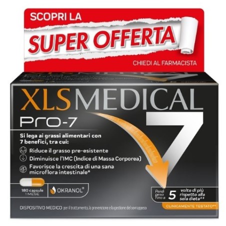 Confezione da 180 capsule Xls Medical Pro-7