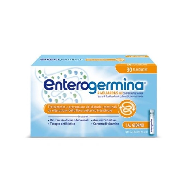 Enterogermina 30 flaconcini per il benessere intestinale e l'equilibrio della flora batterica