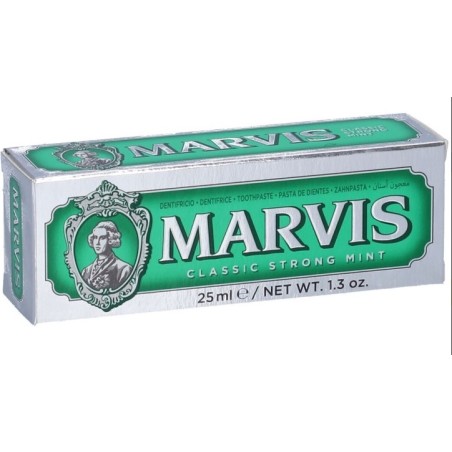 tubo da 25 ml di Marvis Strong menta dentifricio