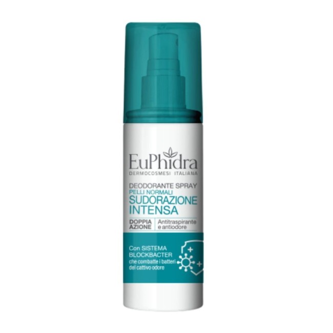 Zeta Farmaceutici Euphidra Deodorante Spray Pelli Normali Sudorazione Intensa 100 Ml