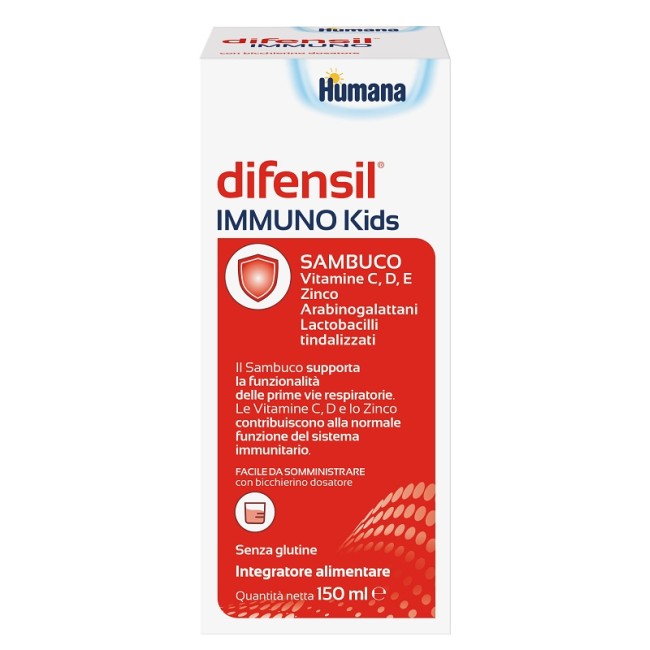 Humana Difensil Immuno Kids 150 Ml Senza Glutine