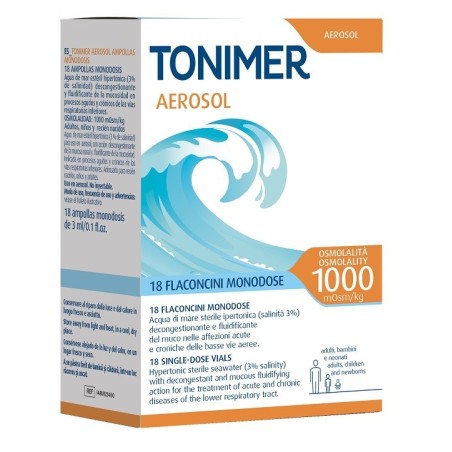 Istituto Ganassini Tonimer Aerosol 1000mosm/kg 18 Flaconcini Monodose Da 3 Ml