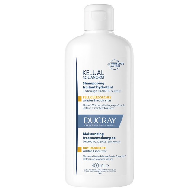 Ducray Kelual Squanorm Shampoo Trattante Idratante Forfora Secca 400 Ml