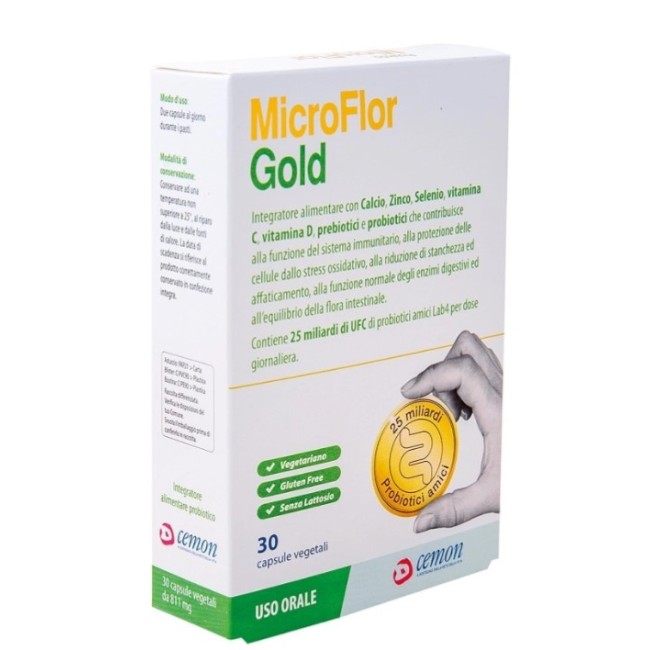 Cemon Mcf Gold 30 Capsule Vegetali per il benessere quotidiano senza glutine e lattosio