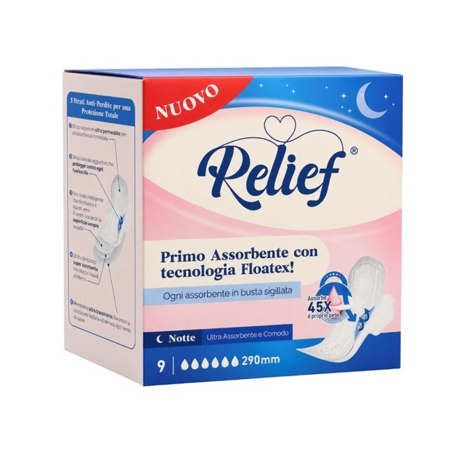 Relief Assorbenti Notte 9 Pezzi