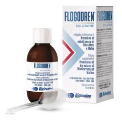 Biotrading Flogodren Soluzione 100ml drenante depurativa senza glutine per il benessere