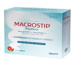 Giuliani Macrostip Psyllium integratore di fibre naturali gusto arancia senza glutine e lattosio