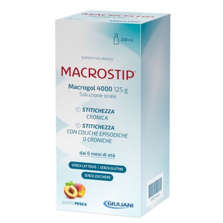 Giuliani Macrostip integratore energetico gusto pesca senza glutine e lattosio 250ml