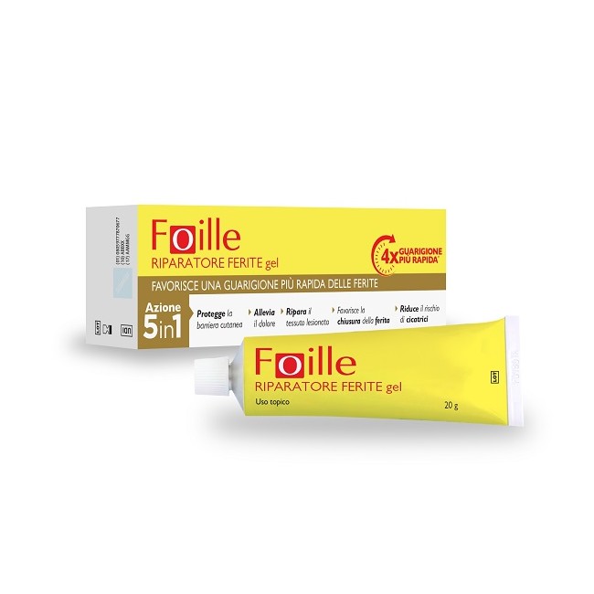 Foille Riparatore Ferite Gel 20g per la cura rapida di piccole lesioni cutanee Foille Riparatore Ferite Gel 20g per la cura rapida di piccole lesioni cutanee
