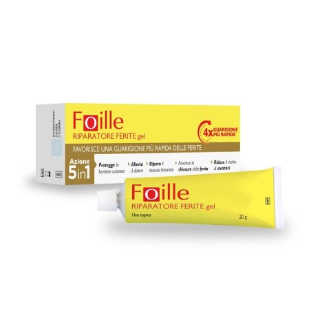 Foille Riparatore Ferite Gel 20g per la cura rapida di piccole lesioni cutanee Foille Riparatore Ferite Gel 20g per la cura rapida di piccole lesioni cutanee