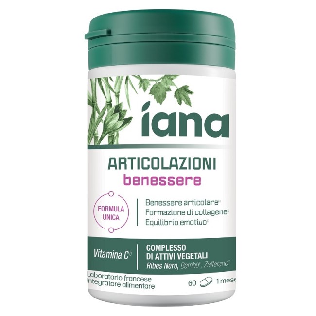 Iana Articolazioni Benessere 60 Compresse per il supporto della mobilità articolare Iana Articolazioni Benessere 60 Compresse per il supporto della mobilità articolare