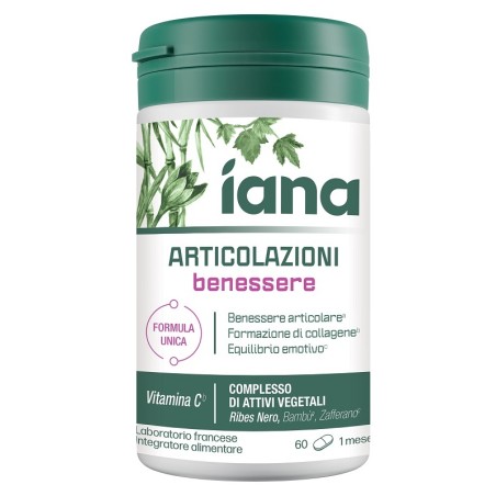 Iana Articolazioni Benessere 60 Compresse per il supporto della mobilità articolare Iana Articolazioni Benessere 60 Compresse per il supporto della mobilità articolare