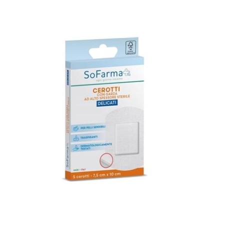 Cerotto Delicato So Farma Morra 7,5x10 cm per pelle sensibile confezione da 5 pezzi