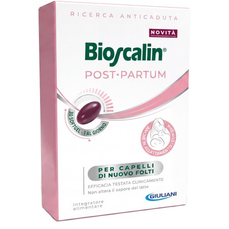 Bioscalin Post Partum integratore 30 softgel per capelli dopo la gravidanza senza glutine