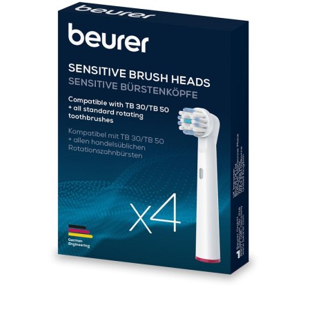 Testine Beurer TB Sensitive per spazzolini elettrici confezione da 4 pezzi ricambio originale Testine Beurer TB Sensitive per spazzolini elettrici confezione da 4 pezzi ricambio originale
