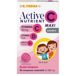 Vitamina C 500mg per bambini gusto lampone - 30 compresse masticabili Naturwaren Dr Theiss