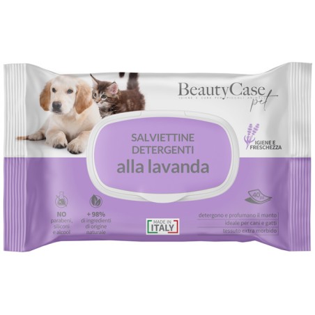 Silc Beautycase Pet Salviettine Detergenti Alla Lavanda Flow Pack 40 Pezzi