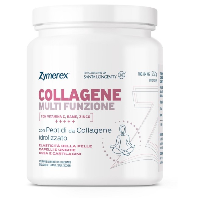 Wilco Farma Zymerex Collagene Multifunzione 252 G Gusto Pesca Con Edulcorante Senza Glutine Senza Lattosio
