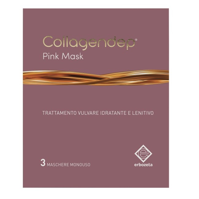 Erbozeta Collagendep Pink Mask Maschera Vulvare Idratante & Lenitiva 3 Pezzi