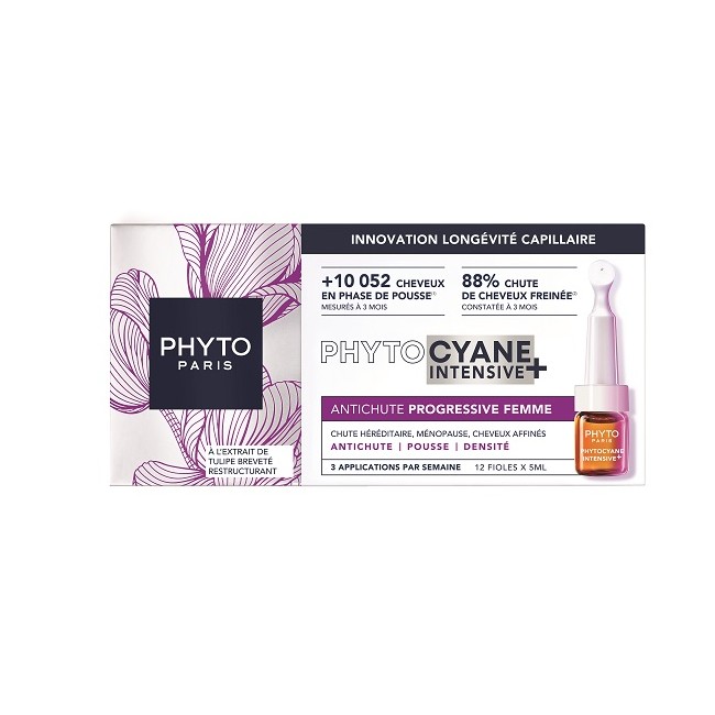 Phytocyane Intensive+ trattamento anticaduta progressiva in 12 fiale per capelli pi&ugrave; forti