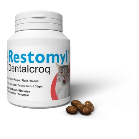 Restomyl Dentralcroq per gatti igiene orale e alito fresco 60g Innovet