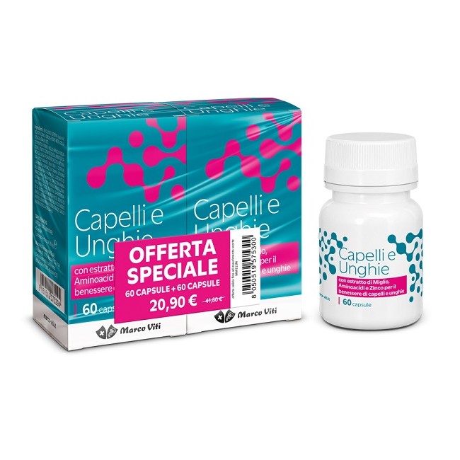 Integratore Marco Viti per capelli e unghie forti 120 capsule totali formato convenienza Integratore Marco Viti per capelli e unghie forti 120 capsule totali formato convenienza