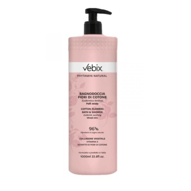 Vebix Phytamin Bagnodoccia Fiori di Cotone 1000ml con dosatore pratico e delicato