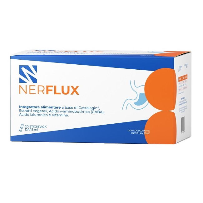 Pharmawin Nerflux 20 Stickpack 15 Ml Gusto Lampone Con Edulcorante