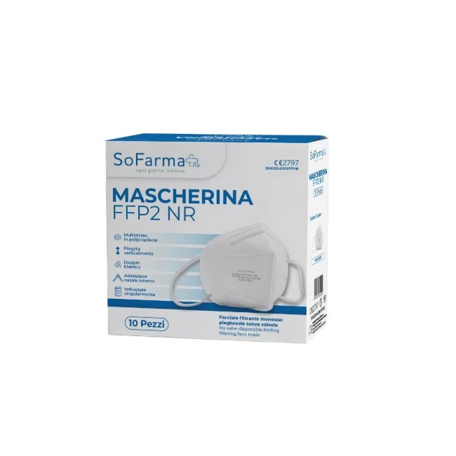 So. Farma. Morra Mascherina Ffp2 Nera 10 Pezzi Sofarmapiu'