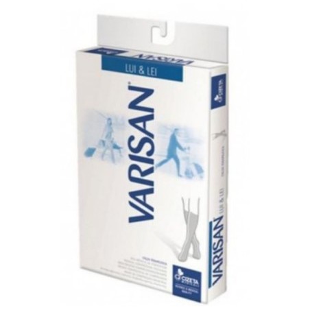 Gambaletto Varisan Lui&Lei 10-15 mmHg cotone grigio taglia 4 compressione graduata