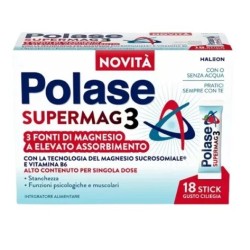 Polase Supermag3 integratore di magnesio gusto ciliegia 18 stick promo convenienza