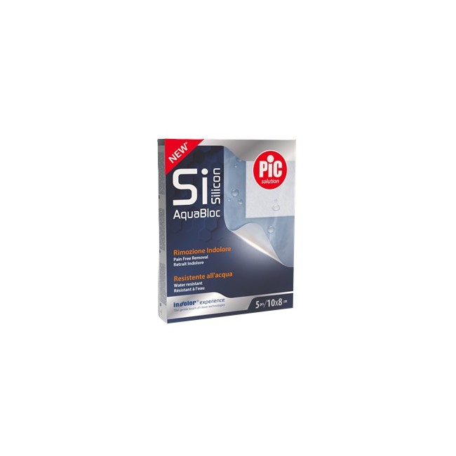 Cerotto Pic Solution Sisilicon Aquabloc 10x8 Cm Rimozione Indolore 5 Pezzi