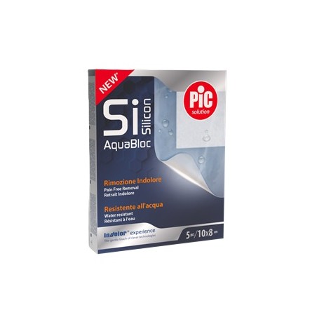 Cerotto Pic Solution Sisilicon Aquabloc 10x8 Cm Rimozione Indolore 5 Pezzi