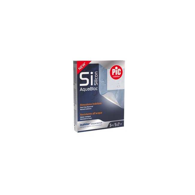 Cerotto Pic Solution Sisilicon Aquabloc 5x7 Cm Rimozione Indolore 5 Pezzi