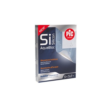 Cerotto Pic Solution Sisilicon Aquabloc 5x7 Cm Rimozione Indolore 5 Pezzi