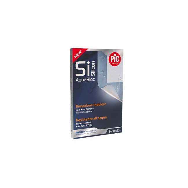 Cerotto Pic Solution Sisilicon Aquabloc 10x15 Cm Rimozione Indolore 5 Pezzi
