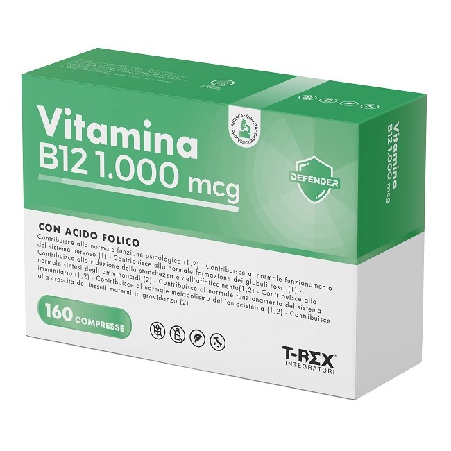 Mylab Nutrition T-rex Integratori Vitamina B12 1000mcg 160 Compresse Da 100 Mg