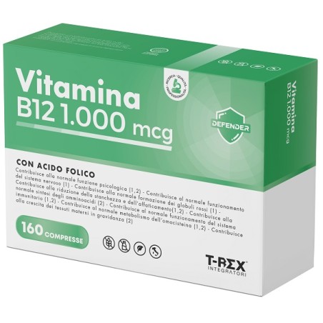 Mylab Nutrition T-rex Integratori Vitamina B12 1000mcg 160 Compresse Da 100 Mg