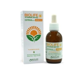 Integratore Vitamin D3+K2 Vegan in gocce per ossa e sistema immunitario forte