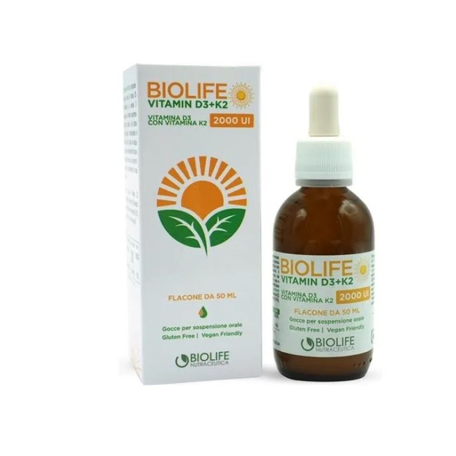 Integratore Vitamin D3+K2 Vegan in gocce per ossa e sistema immunitario forte Integratore Vitamin D3+K2 Vegan in gocce per ossa e sistema immunitario forte