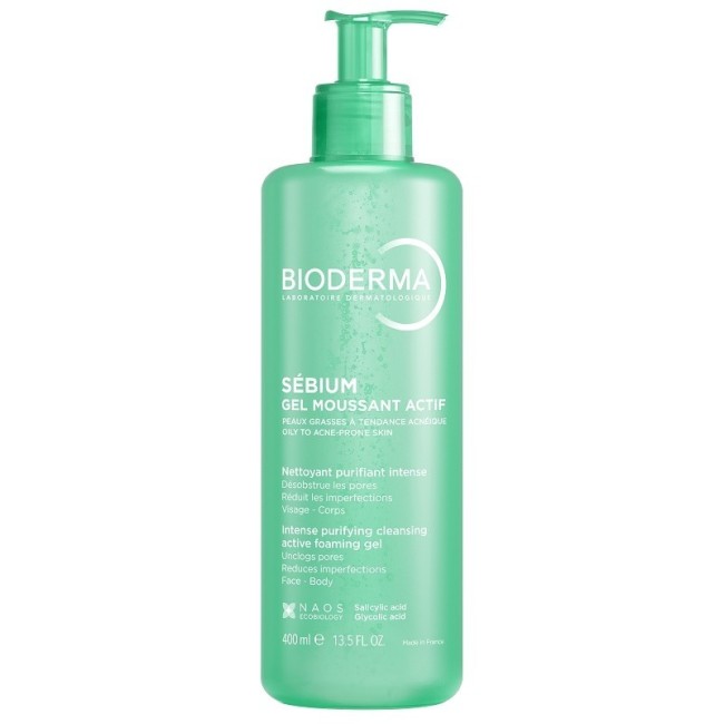 Bioderma Sebium Gel Moussant Actif Detergente Attivo Per Pelle Grassa E Acneica 400Ml - Immagine 10
