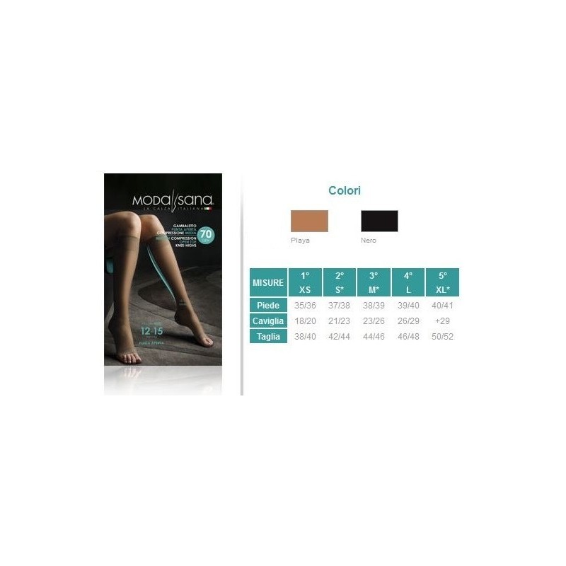 Gloria Med Modasana Gambaletto Punta Aperta 70 Playa Taglia 2 1 Paio