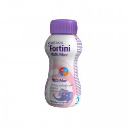 flacone da 200 ml di Fortini Multi fibre gusto fragola di danone nutricia