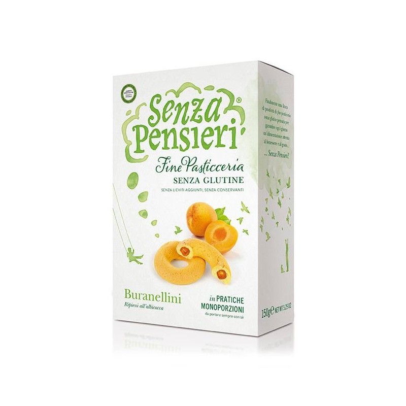 Dolci Palmisano Senza Pensieri Buranellini Albicocca 150 G Porzioni Monodose