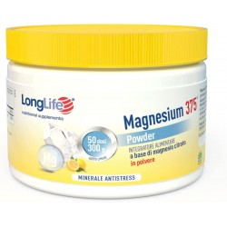 Barattolo da 300g di Integratore di Magnesio Magnesium 375 Powder da Longlife
