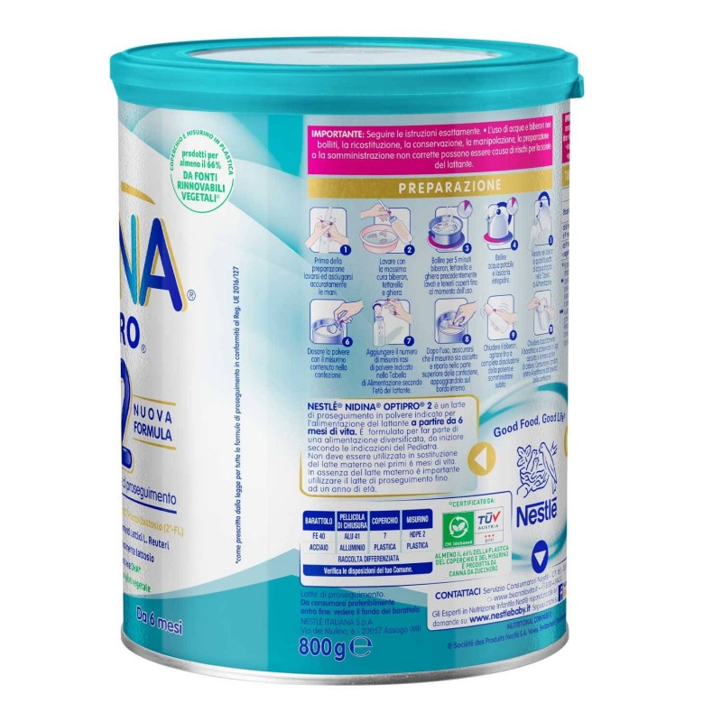 NIDINA 2 OPTIPRO POLVERE 800G