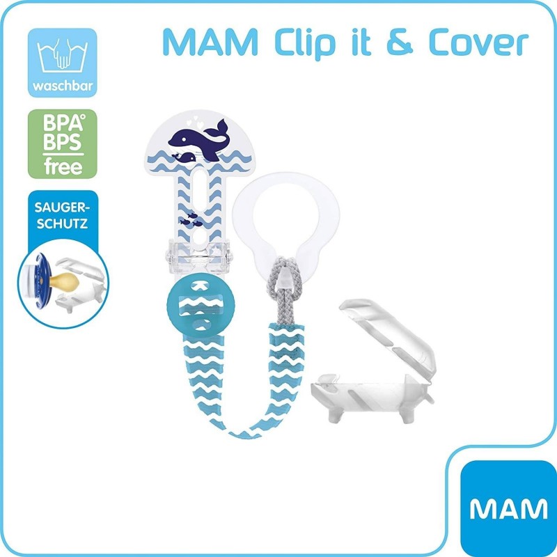 1 pezzo di Portasucchietto Neutro da Mam Clip It & Cover