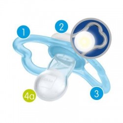 Bamed Baby Italia Mam Air Night Succhietto 6+ Mesi Silicone Doppio Neutro