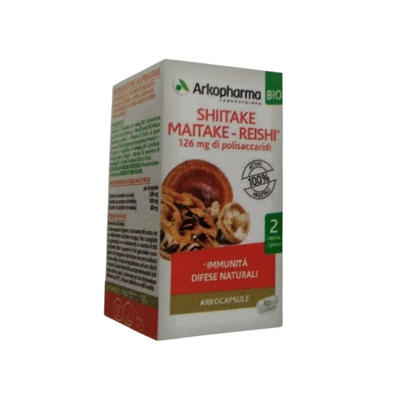 Arkofarm Arkocapsule Shiitake Maitake Reishi Bio 40 Capsule
